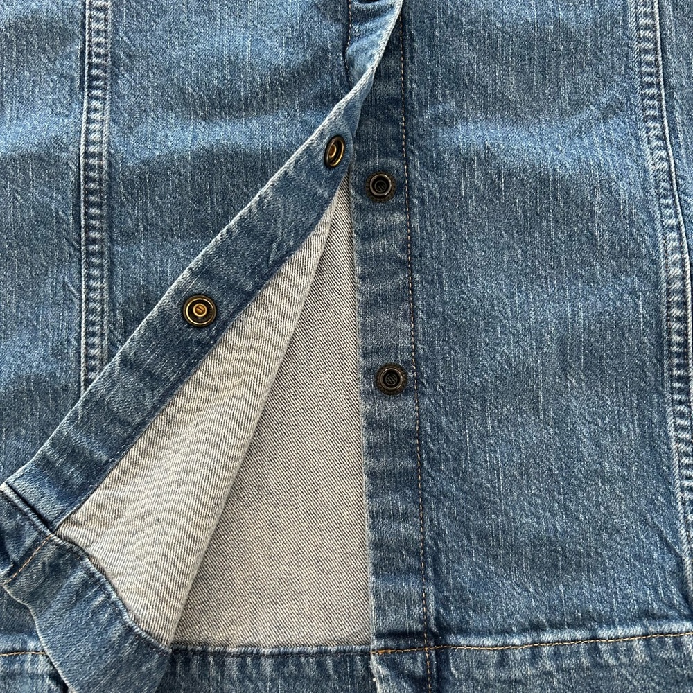 GAP Blue Denim Mini Dress Jacket - Picture 7 of 11